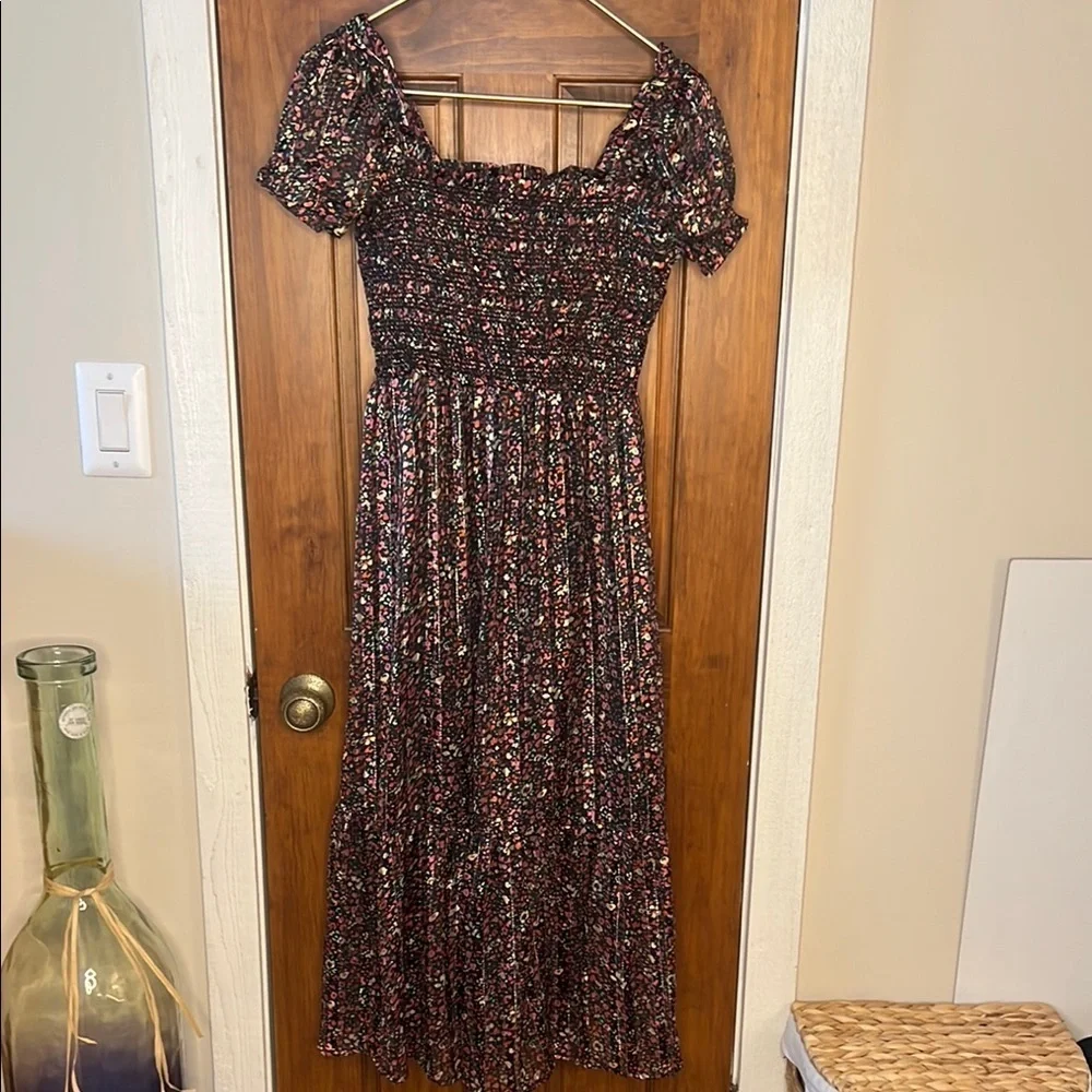 Babydoll Dress Puffed Sleeve Floral Multicolor | S - Picture 1 of 10